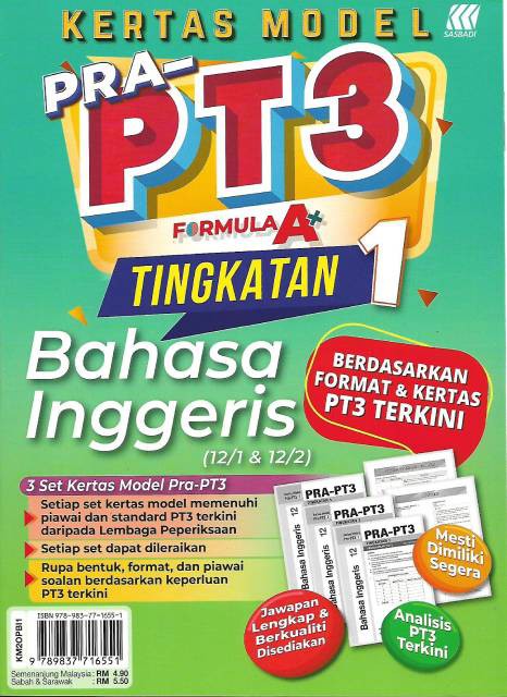 Pre Sale Pre Model Paper Pt3 Formula A English Ting Black 1 Shopee Singapore