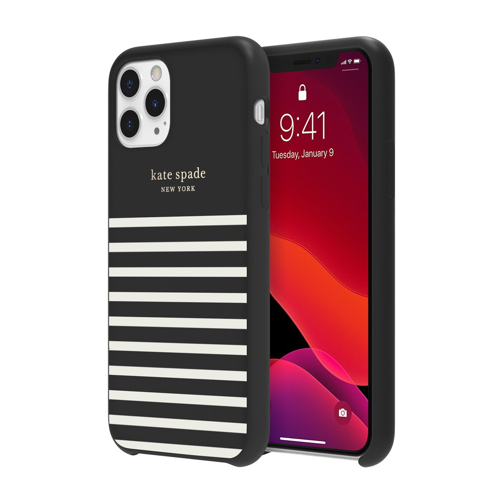 Kate Spade New York Iphone 11 Pro S T Feeder Stripe Black White Protective Phone Cases Shopee Singapore