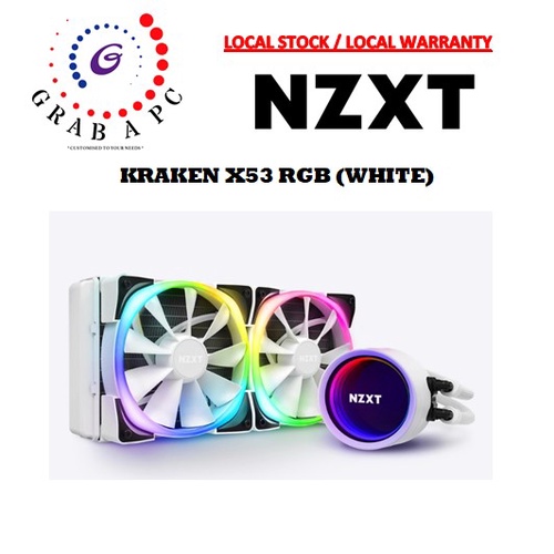 NZXT KRAKEN X53 RGB (WHITE) 240mm LIQUID COOLER WITH RGB (LGA 1700