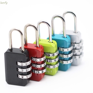 LANFY Popular Padlock Portable Code Lock Password Lock Dial Zinc Alloy Locker Suitcase Code Number 4 Bit Lock/Multicolor