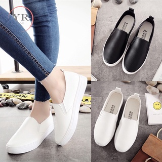 Image of Women Lady PU Leather Casual Thick Bottom Loafer Shoes