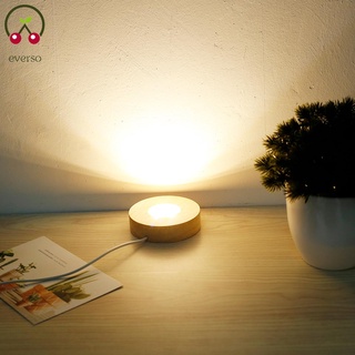 LED Lights Display Base for Crystals Glass 8CM Wooden Lights Display Stand with on/off Switch Round Lamp Holder@CY-FHL2-SHTKC4824 #7