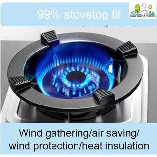 【High Quality】Energy Saving Cover Fire Gathering Ring Domestic Gas Windproof Cover Anti Heat Natural Gas Stove Accessories Gas Saving, Heat Insulation And Wind Proof Are Suitable For Gas Stove Energy Collection Support Stove Fire Collection And[Home Life]