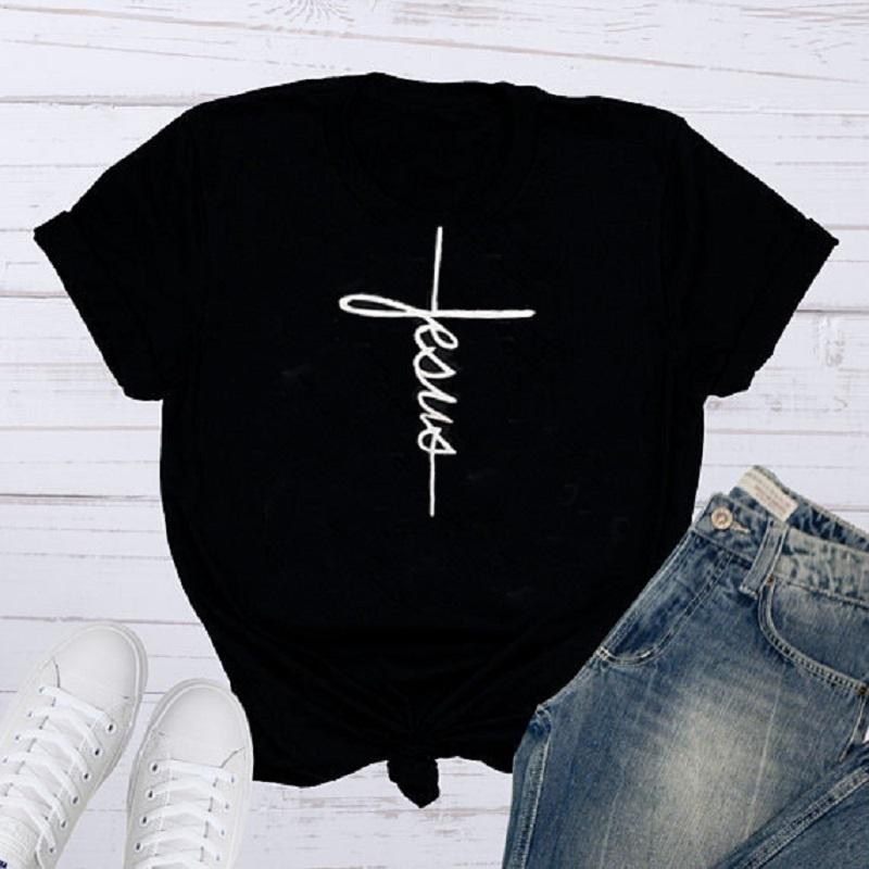 Jesus T-shirt Christian T Shirt Women Fashion Plus Size Harajuku ...