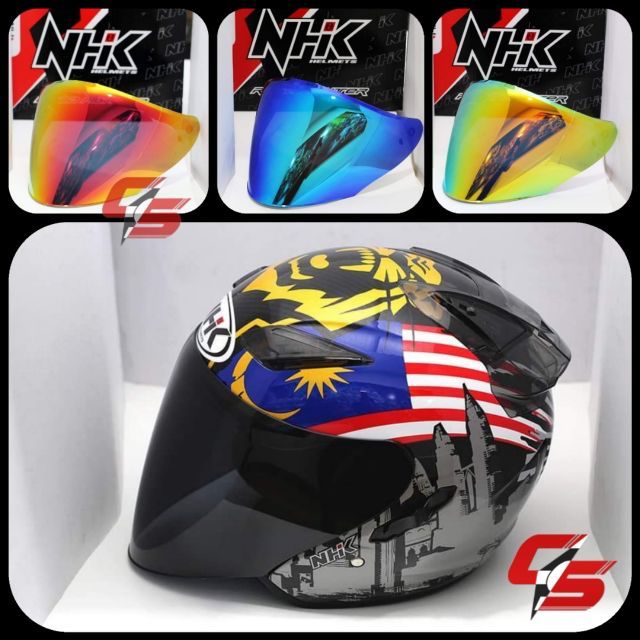 Nhk Helmet R1 V2 Harimau Se Limited Edition Double Visor Shopee Singapore