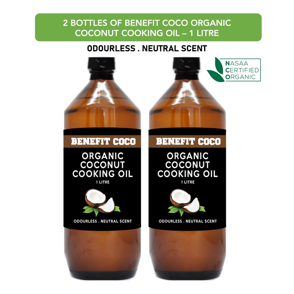 2 Bottles of Benefit Coco Coconut Cooking Oil 1 Litre Shopee Singapore