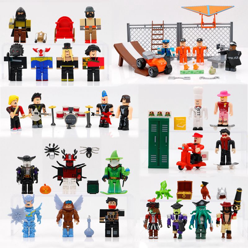 New Roblox Game Character Action Figure Dolls Kids Christmas Gift Toy Shopee Singapore - 6 roblox lego like minifigures toy figures cake topper shopee