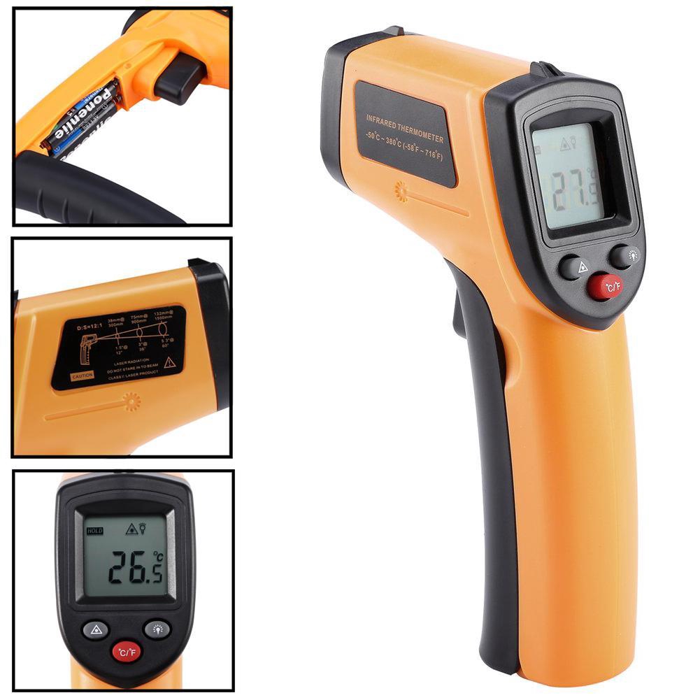 Non-Contact LCD IR Laser Infrared Digital Temperature Thermometer Gun Pyrometer