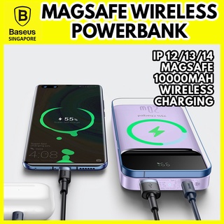 BASEUS Magnetic magsafe wireless Fast charge Powerbank PD + QC 10000mah 20W Cable charger Power Bank USB Charger