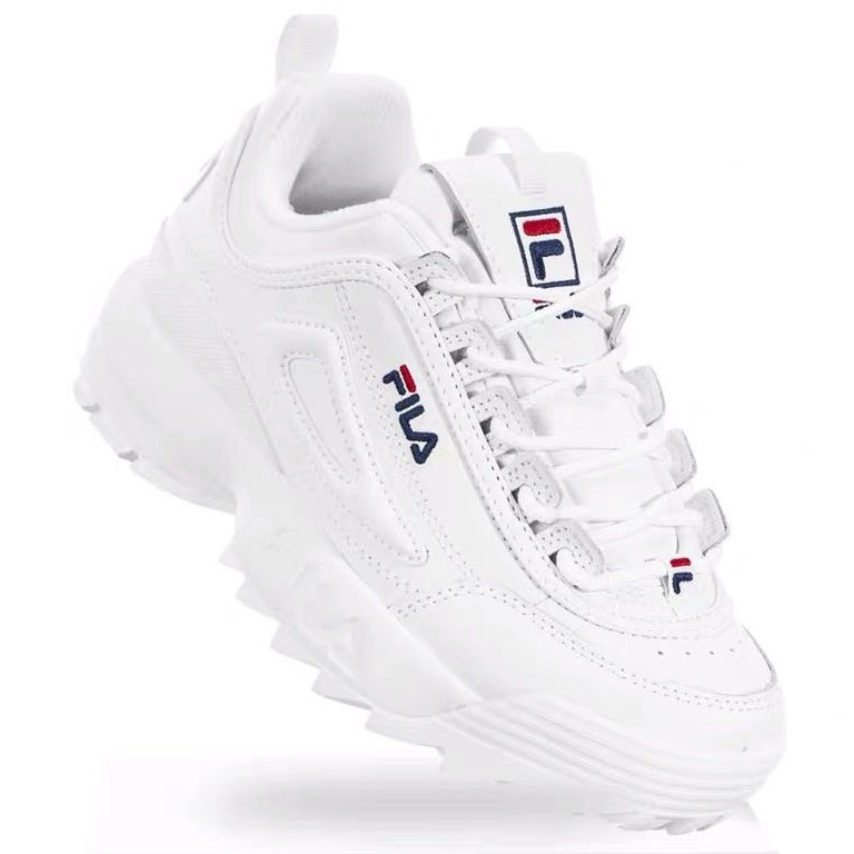 fila all white sneakers womens