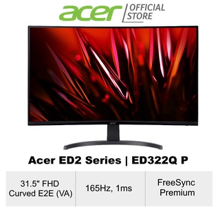 Acer ED322Q P 31.5 Inch FHD Curved Gaming Monitor With 165Hz Refresh Rate
