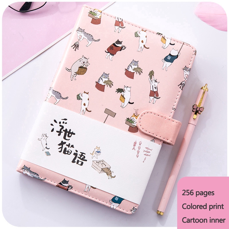 600 日記 15 11 1cm Cat Chatty Diary おしゃべりなネコ イラスト キャット ノート ビニールカバー付き 猫 罫線 表紙イラスト お気に入 Diary