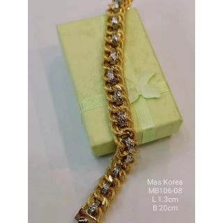 Rantai Leher Emas Korea 4k Ready Stok Singapore