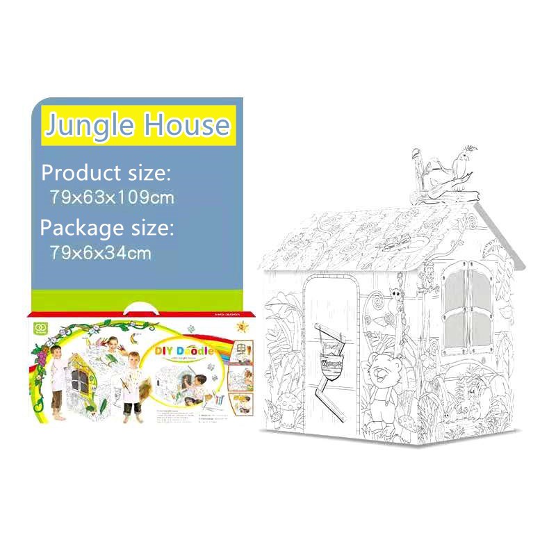 3D Coloring Model for Kids Cardboard Coloring Playhouse Just Baby World DIY Doodle Cardboard Coloring Lion