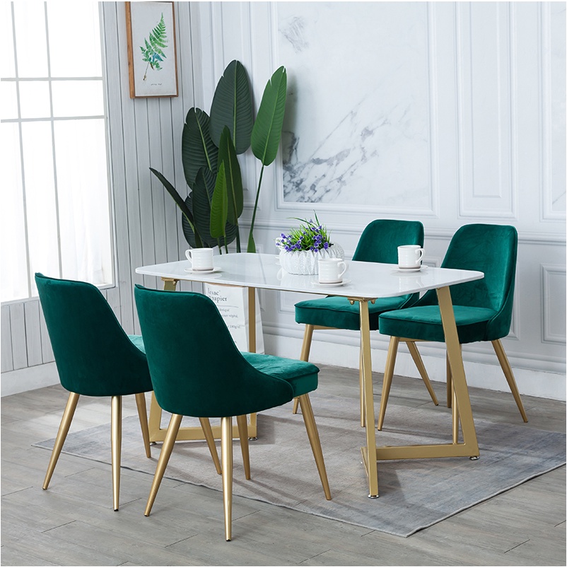 Luxury Euro Modern Gold Metal Leg Round, Round Pine Dining Table And Chairs