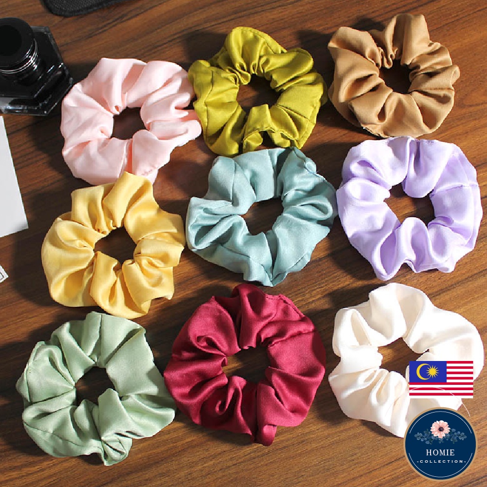 Korean Scrunchies Matte Satin Silk Fashion Hair Accessories Getah