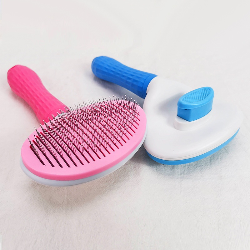 [sg Stock] Pet Comb Brush Massaging Automatic Shedding Combs Pet 