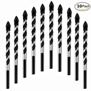 Plastic and Wood,Tungsten Carbide Tip Best for Wall Mirror and Ceramic Tile on Concrete and Brick Wall with Size 5mm to 12mm Mgtgbao Concrete Drill Bit Set For Tile,Brick 10PC Masonry Drill Bits 