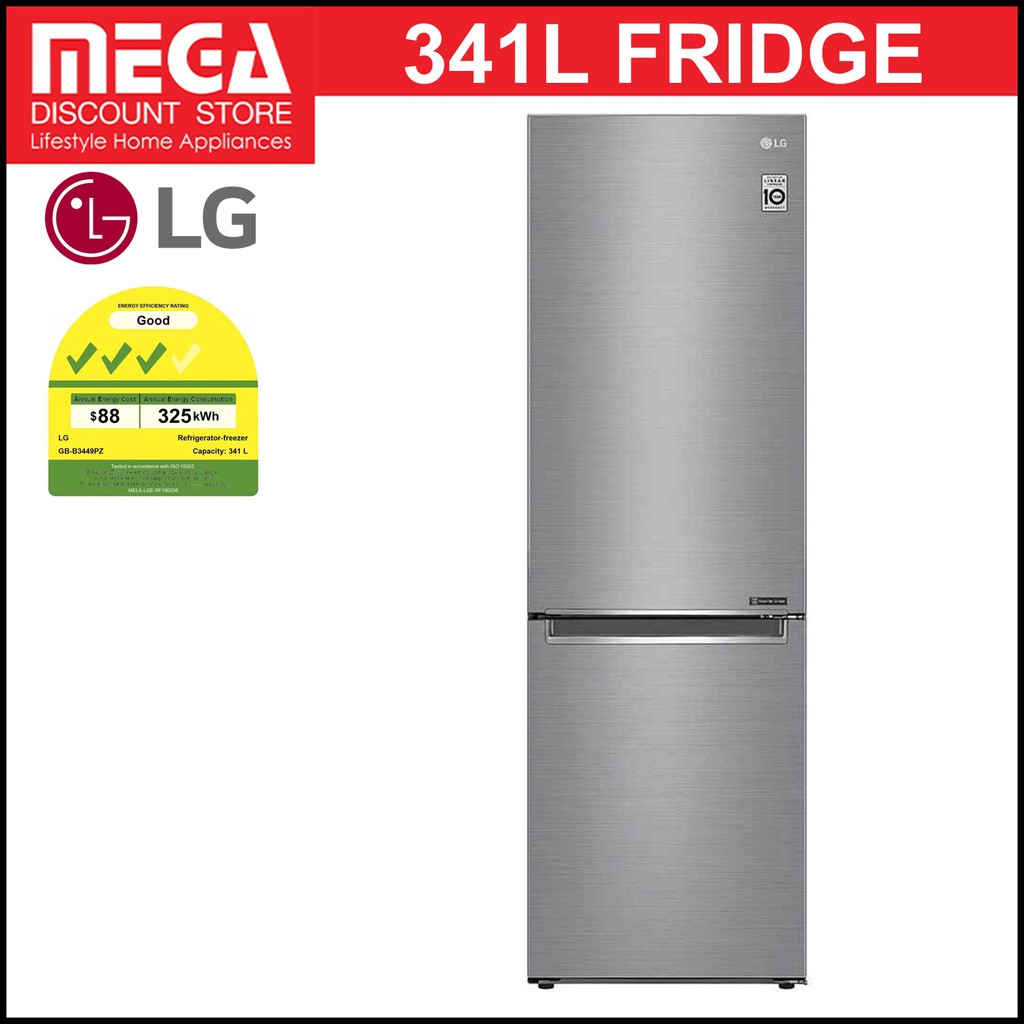 Lg Gb B3449pz 2 Dr Fridge Gross 374l Bottom Freezer No Free Gift Shopee Singapore