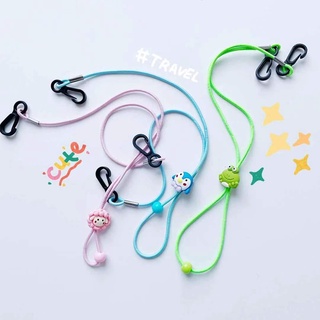 Image of New creative cartoon candy color cartoon nylon lanyard necklace glasses chain earphone chain mask belt
