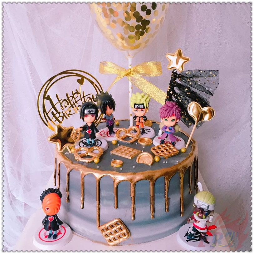 Naruto Cake Decoration Series 01 6pcs Set Naruto Anime Action Figures Toy Desktop Car Cake Decoration Fans Collection Gifts Shopee Singapore