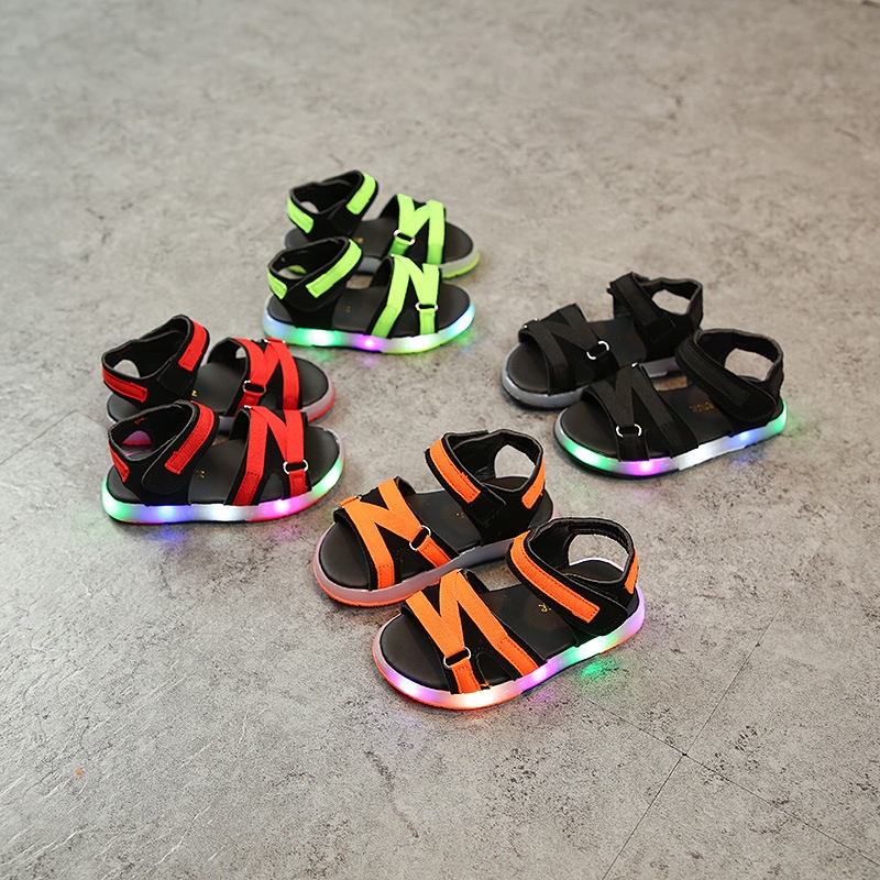 boys light up sandals