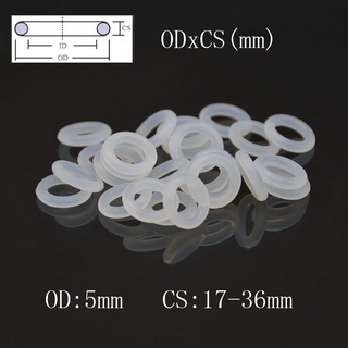 OD 42mm-80mm White Food Grade Waterproof Seal Silicone O-Ring Wire Dia 1.5 mm 