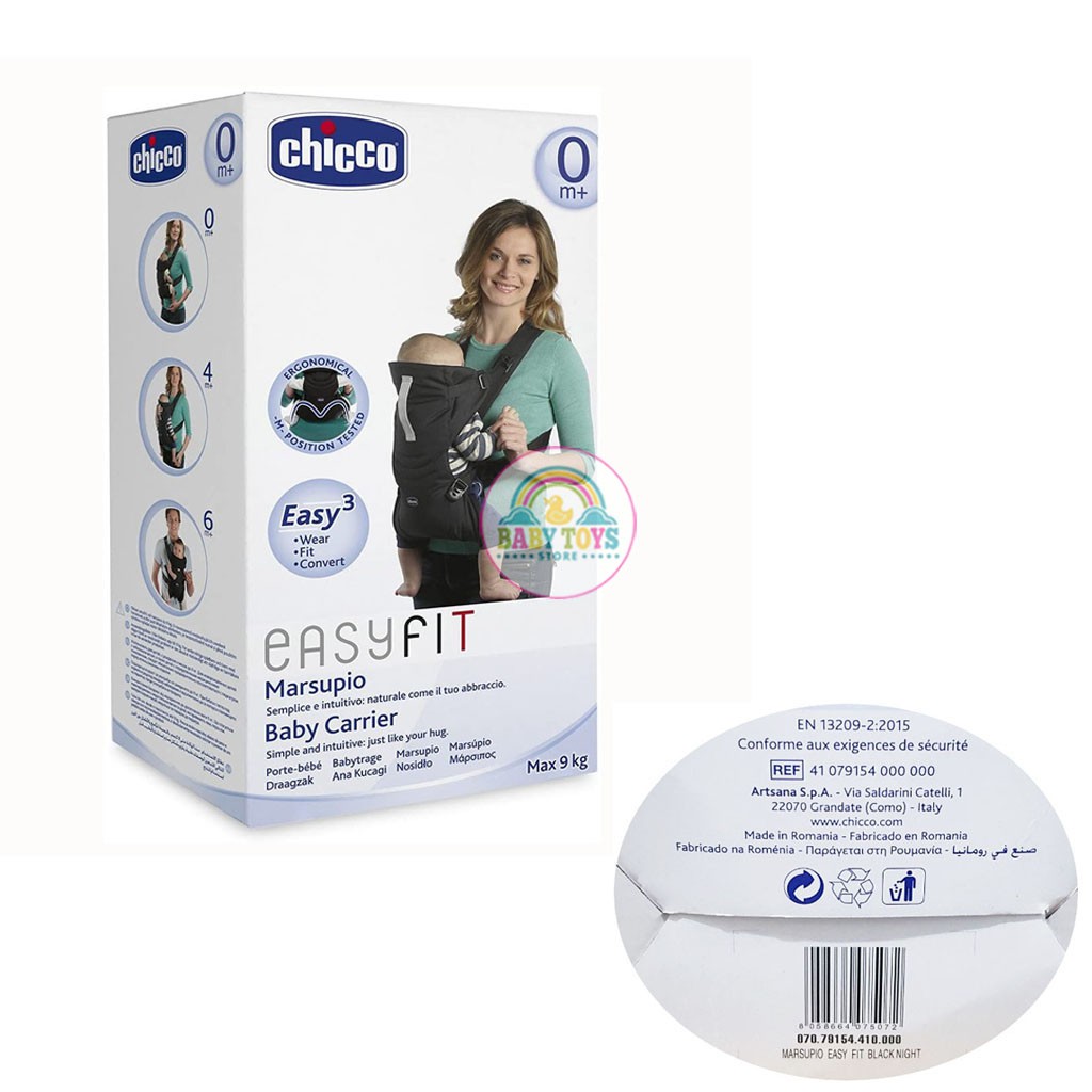 Chicco Easyfit Baby Carrier Max 9kgs Easy To Wear Easy To Adjust And Fold Easy To Take Europe Shopee Singapore