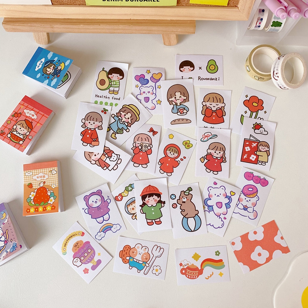 korean ins cartoon cute candy bear hand account sticker