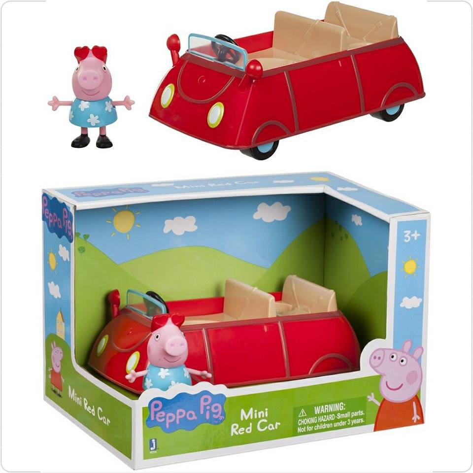 peppa pig red car