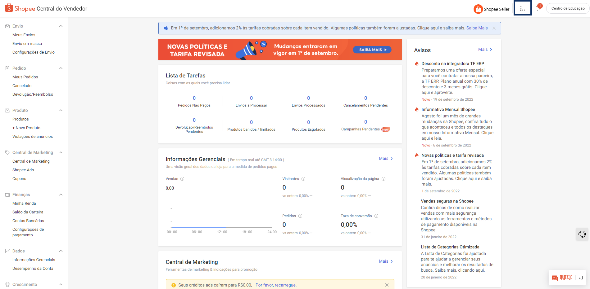 如何切换卖家中心语言？| Centro de Educação do Vendedor Shopee BR