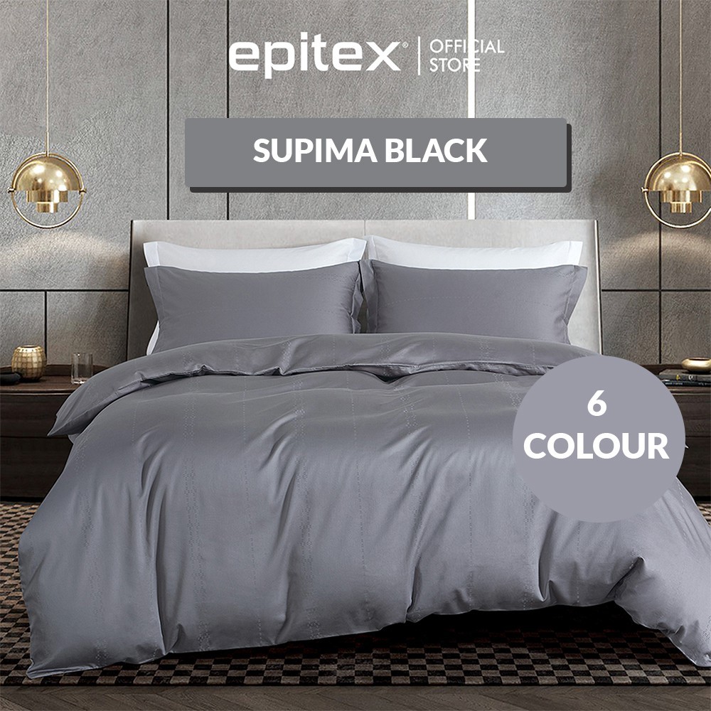 Epitex 1200TC Premium Supima Cotton Bedsheet Fitted Sheet Set Quilt