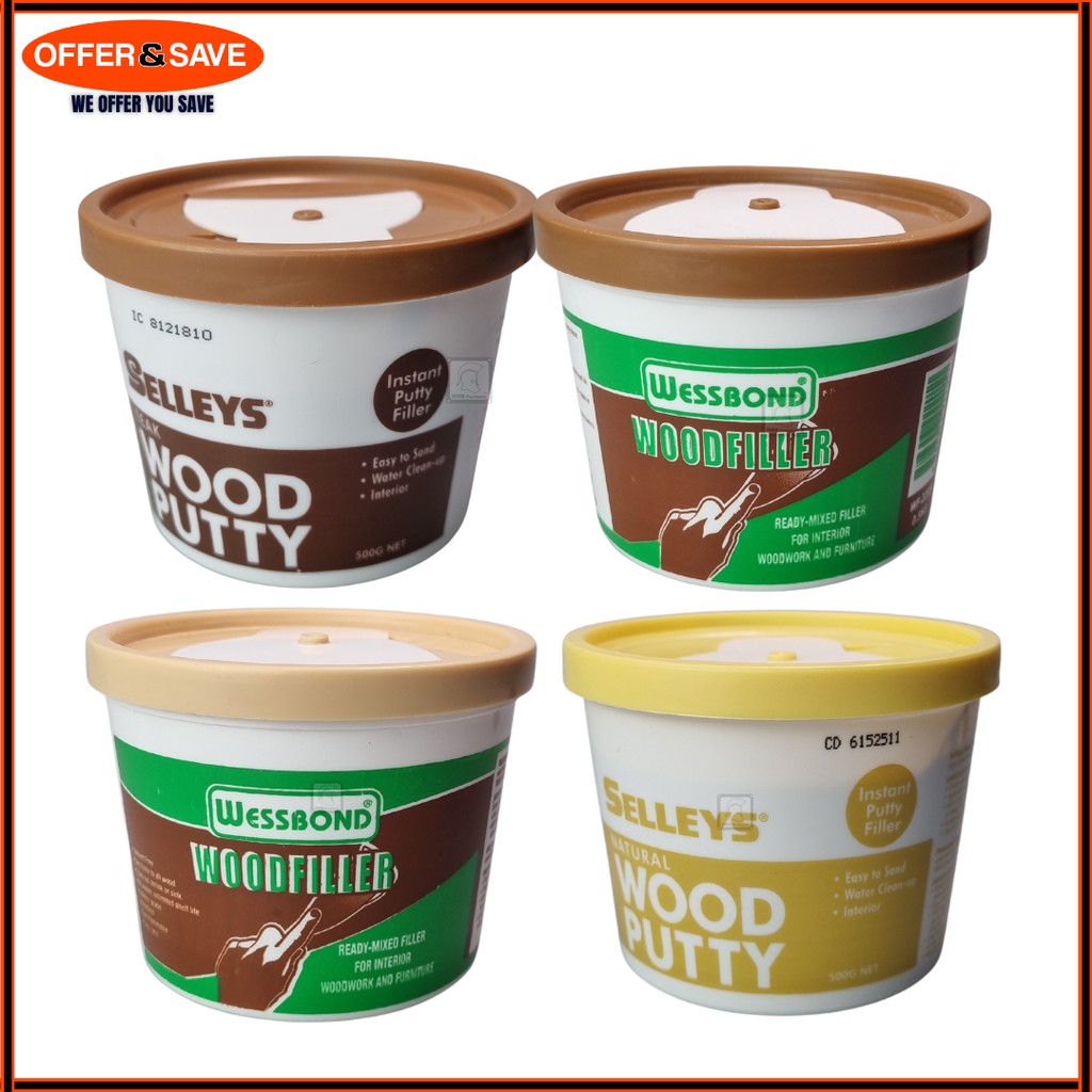 SELLEYS / Wessbond Wood Putty Wood Filler Teak / Natural Wood Shopee