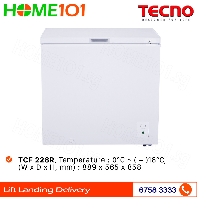 Tecno Chest Freezer 210L TCF 228R I TCF228R Shopee Singapore