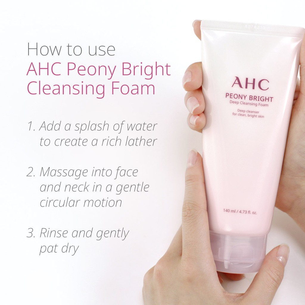 ahc peony bright deep cleansing foam