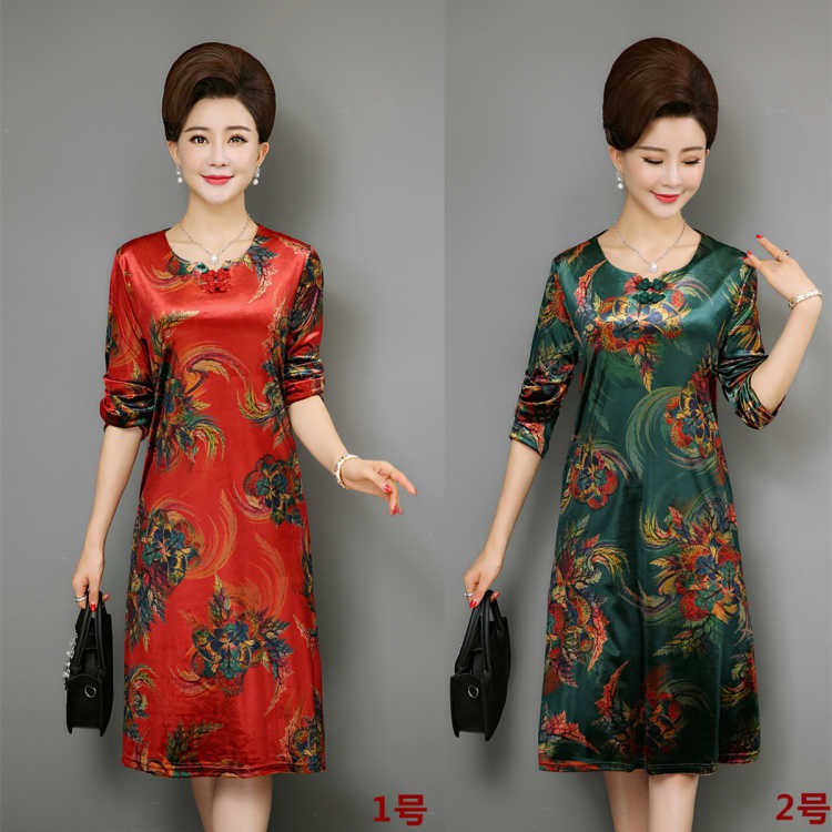 Retro musim luruh cheongsam yang bertambah baik dan musim ...