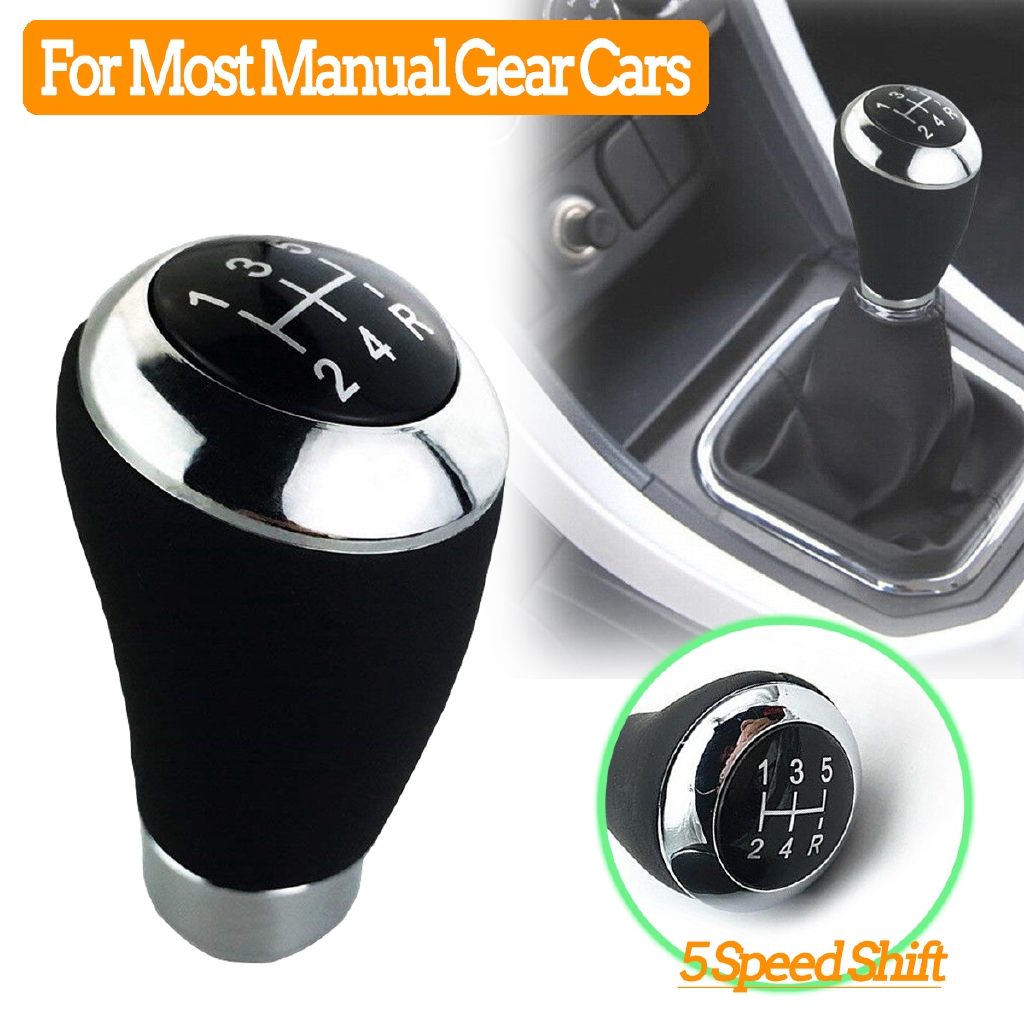 Manual Gear Shift Knob Leather Shifter 5-Speed Automatic Universal Truck Handle