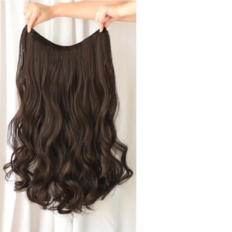 60cm Clips in Hair Extensions Silky Curly Straight Synthetic Hairpiece Wig  | Shopee Singapore