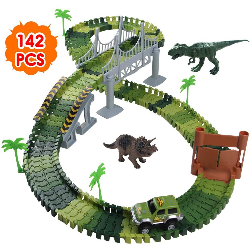 dinosaur car race track