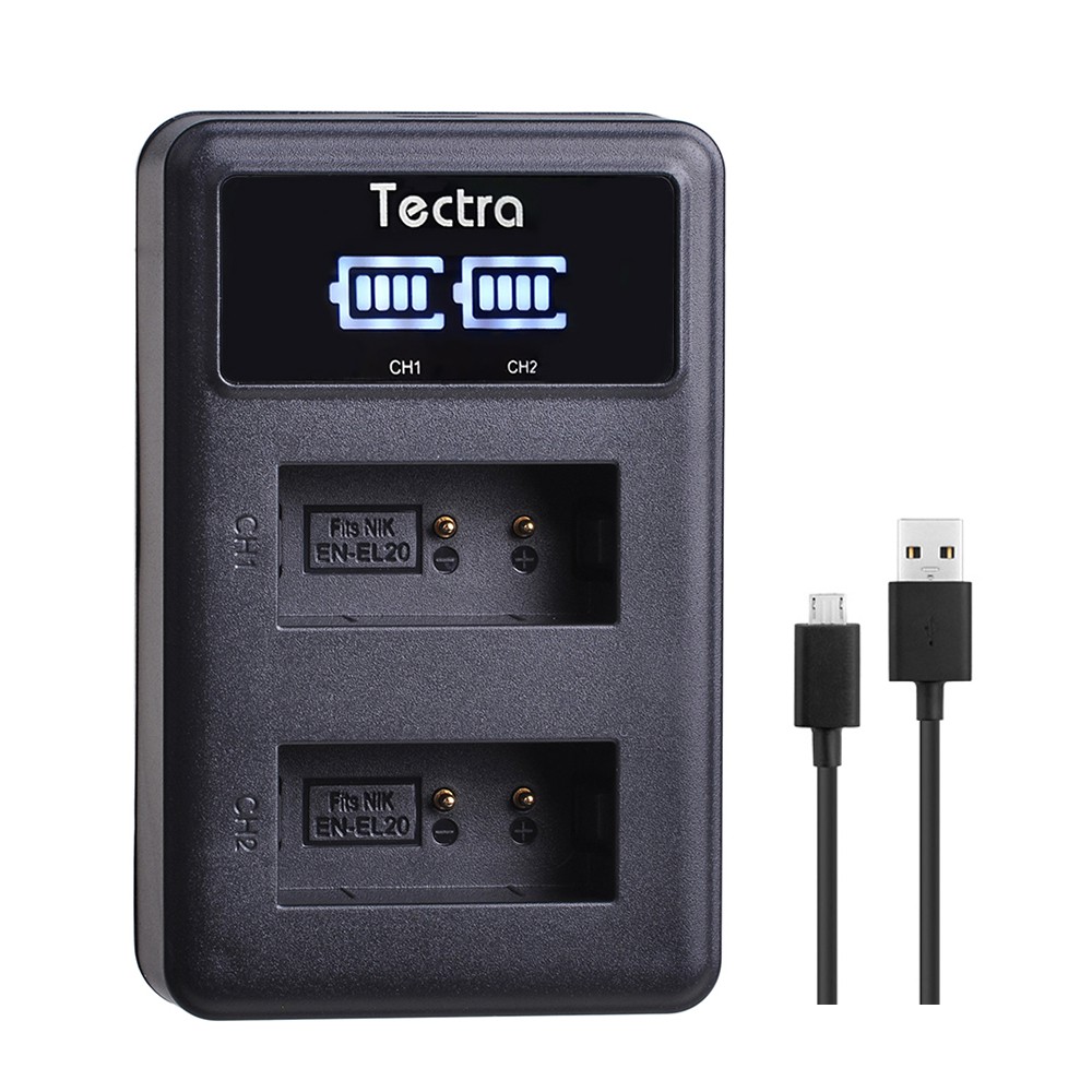 Tectra 2 Pack Nikon En El En Ela Battery And Dual Usb Charger For Nikon 1