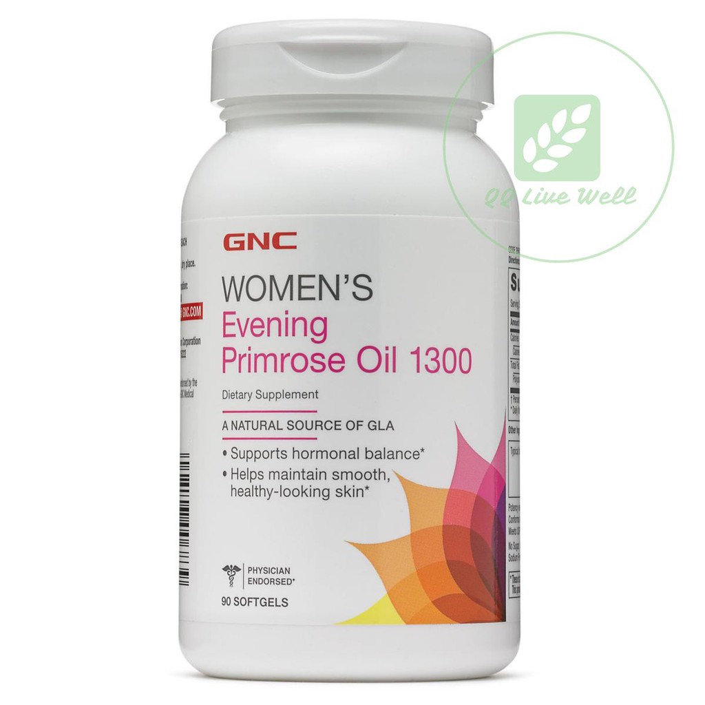 GNC Women's Evening Primrose Oil 1300 90 Capsules Exp2022 (New Packing