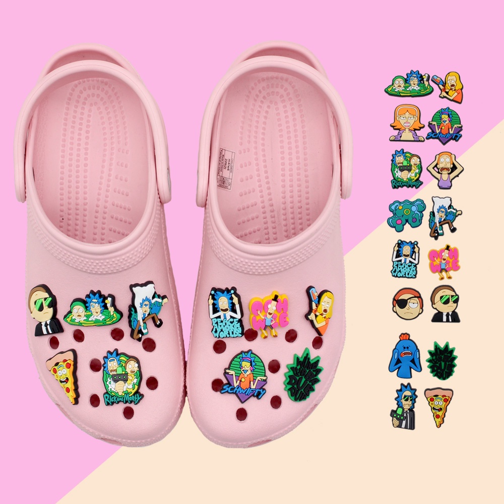 New Jibbitz Rick and Morty Cartoon DIY shoe charms Crocs pvc sandal ...