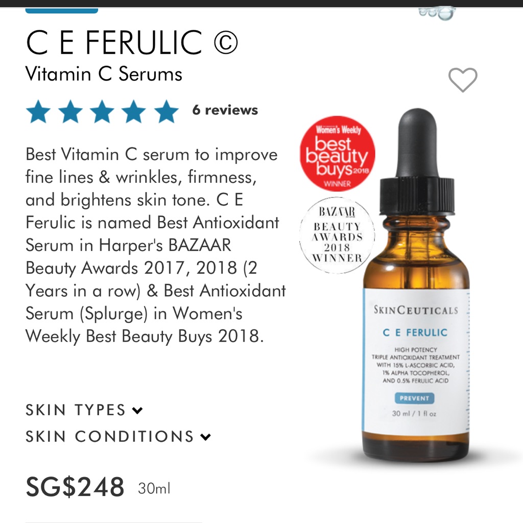 ce ferulic skin