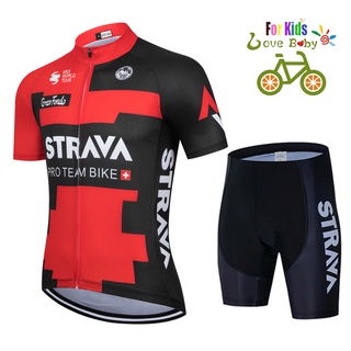 CSP27 Design Bicycle Bike Cycling Jersey Short Sleeves Set For Kids Boys Girls 