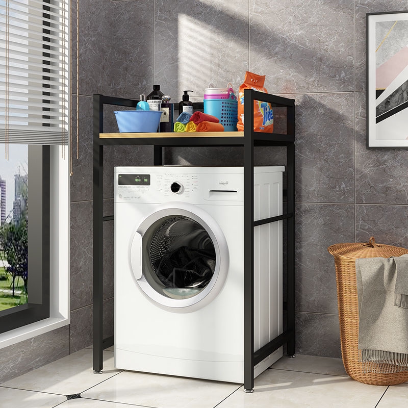 Balcony washing machine rack drum floor dishwasher storage shelf double ...