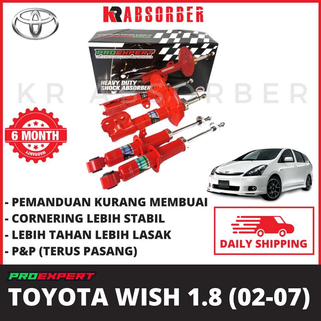 Daily Ship Wish Zne 1 8 2 0 02 07 Absorber Proexpert Heavy Duty Suspention Coil Spring Wish Toyota Wish Shopee Singapore