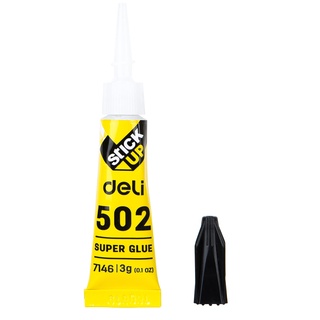 3pcs DELI 502 Super Glue Quick Dry Strong  Adhesive Bond Rubber Metal Glass Repair Home Office Supplies #4