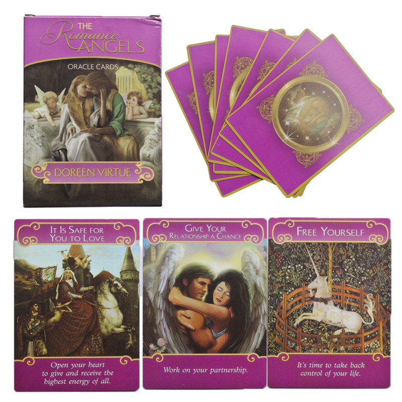 Romance Angels Oracle Cards- 44 Cards Tarot Game Deck English Gold-plated  Divination Cards | Shopee Singapore