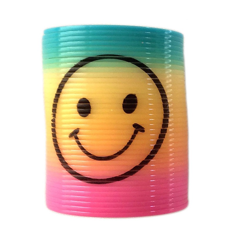 Slinky Pinata Toy Loot Party Bag Fillers Smiley Face 6 Emoji Plastic Springs
