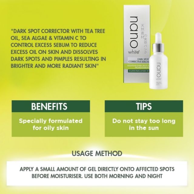 Shop Malaysia Nano White Intensive Brightening Serum 30ml Dark Spot Corrective Serum 30ml Shopee Singapore